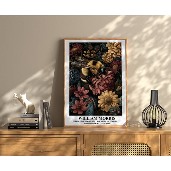 Bumble Bee Decor, Bumble Bee Print, William Morris Print, William Morris Exhibition Print, Vintage Bee Poster, Bumble Bee Art, Artful Art Poster Unframed
