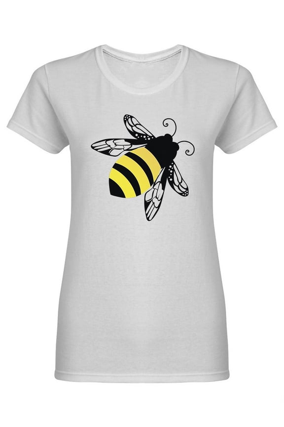 Bumble Bee Design Shaped T-Shirt Women -Image by Shutterstock, Female Large