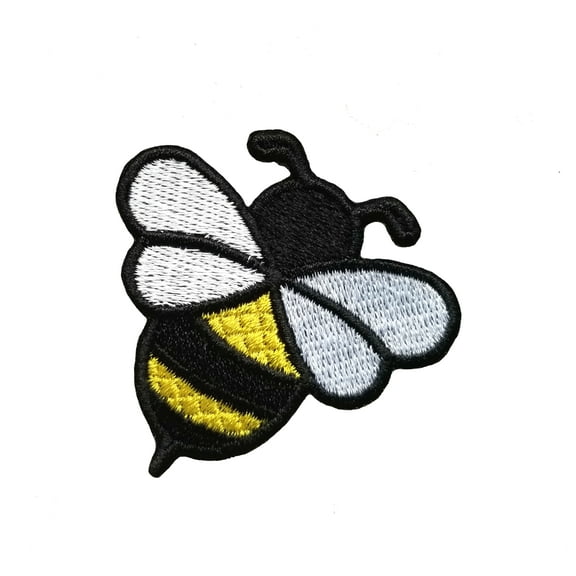 Bumble Bee Fully Embroidered Iron On Patch