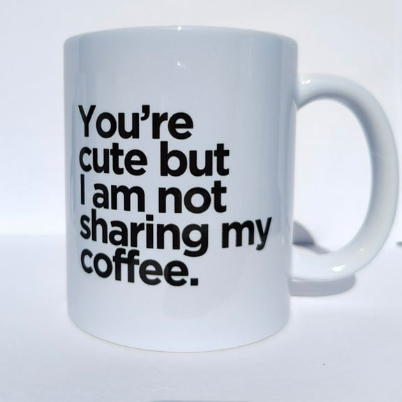 Bumble The Bee™ Funny Coffee Mug – You’re Cute but I’m Not Sharing My Coffee – 11 oz White Ceramic Cup for Men & Women – Fun Gift Idea for Home, Office, or Holiday