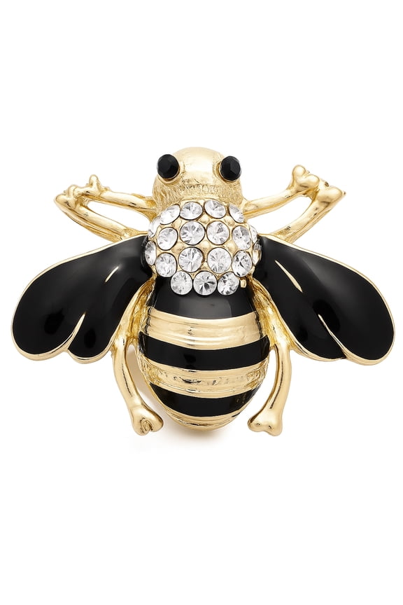 Bumble Bee Gold Black Snap Jewelry Ginger Charm Button, For Interchangeable DIY Customizable Accessories