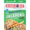 thumbnail image 1 of Bumble Bee Jalapeno Seasoned Light Tuna, Wild Caught, Gluten Free, 14g Protein per Serving, Ready to Eat, Shelf Stable Pouch, 2.5 oz, 1 of 8