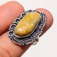 thumbnail image 1 of Bumble Bee Jasper Gemstone Handmade Anniversary Gift Ring Jewelry 8" SA 385, 1 of 2
