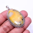thumbnail image 1 of Bumble Bee Jasper -Indonesia 925 Sterling Silver Bali Pendant 1.95", Yellow Bumble Bee Jasper Pendant P_8001_322_22, 1 of 2