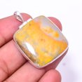 thumbnail image 1 of Bumble Bee Jasper -Indonesia 925 Sterling Silver Pendant 1.68", Yellow Bumble Bee Jasper Pendant P_8051_324_48, 1 of 2