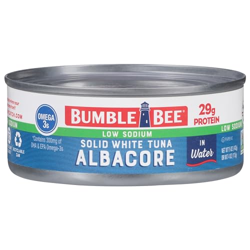 Bumble Bee Low Sodium Solid White Albacore Tuna in Water, 5 oz Can