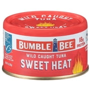 Bumble Bee Sweet Heat Light Tuna, Wild Caught, Gluten Free, 18g Protein per Serving, Ready to Eat, No Draining, Shelf Stable Pull Tab Can, 3oz