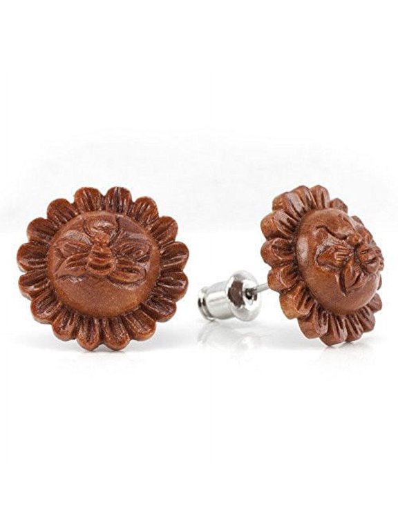 Bumble Bee Organic Makerpin Earring Studs (Sold as Pairs)