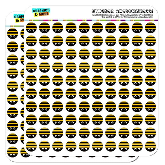 Bumble Bee Party Girl Birthday 1/2" (0.5") Scrapbooking Crafting Stickers