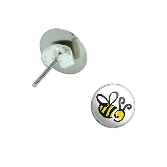 Bumble Bee Pierced Stud Earrings