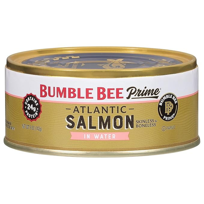 Bumble Bee Prime Atlantic Salmon 5 Oz Can Premium Salmon 24g bumble-bee-prime-atlantic-salmon-5-oz-can-premium-salmon-24g