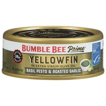 Bumble Bee Prime MSC Yellowfin Solid Light Tuna in Olive Oil Basil Pesto and Roasted Garlic 5oz Can EA