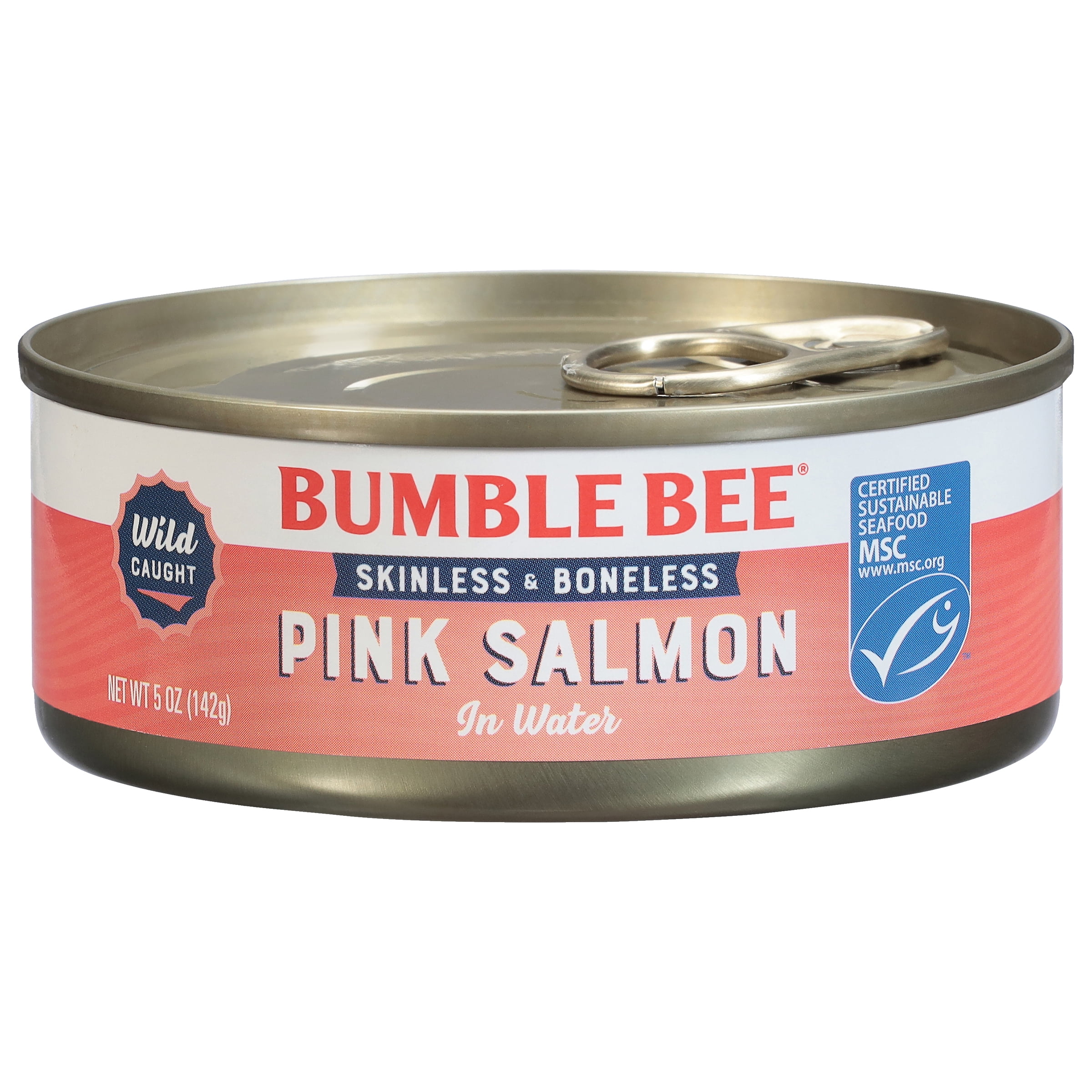 Bumble Bee Skinless and Boneless Wild Pink Salmon, Ready to Eat Salmon, High Protein Food, 5oz Can
