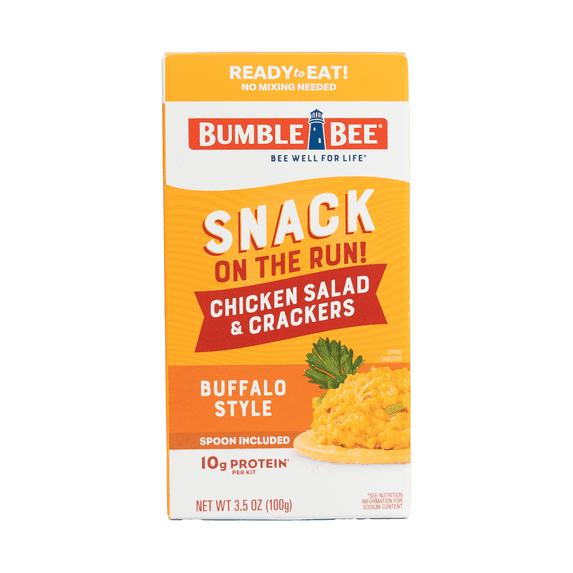 Bumble Bee Snack on The Run Buffalo Chicken Salad with Crackers Packed Snack, 3.4oz, Shelf Stable