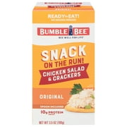 Bumble Bee Snack on The Run Chicken Salad with Crackers Kit, 10g Protein Per Serving, Ready to Eat, Spoon Included, Shelf Stable Snack Box, 3.5 oz