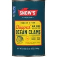 thumbnail image 1 of Snow's Wild Caught Chopped Ocean Clams, Gluten Free, No MSG, 7g Protein per Serving, Shelf Stable Can, 51oz, 1 of 9