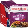 thumbnail image 1 of Bumble Bee Spicy Thai Chili Seasoned Tuna, 2.5 oz Pouches (Pack of 12) - Ready to Eat - Wild Caught Tuna Pouch - 15g Protein per Serving - Gluten Free, 1 of 3