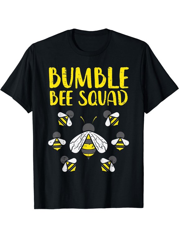Bumble Bee Squad Funny Bumblebee Friends Team Men Women T-Shirt BLACK Unisex S-5XL Hot Trending Shirt Birthday Gift