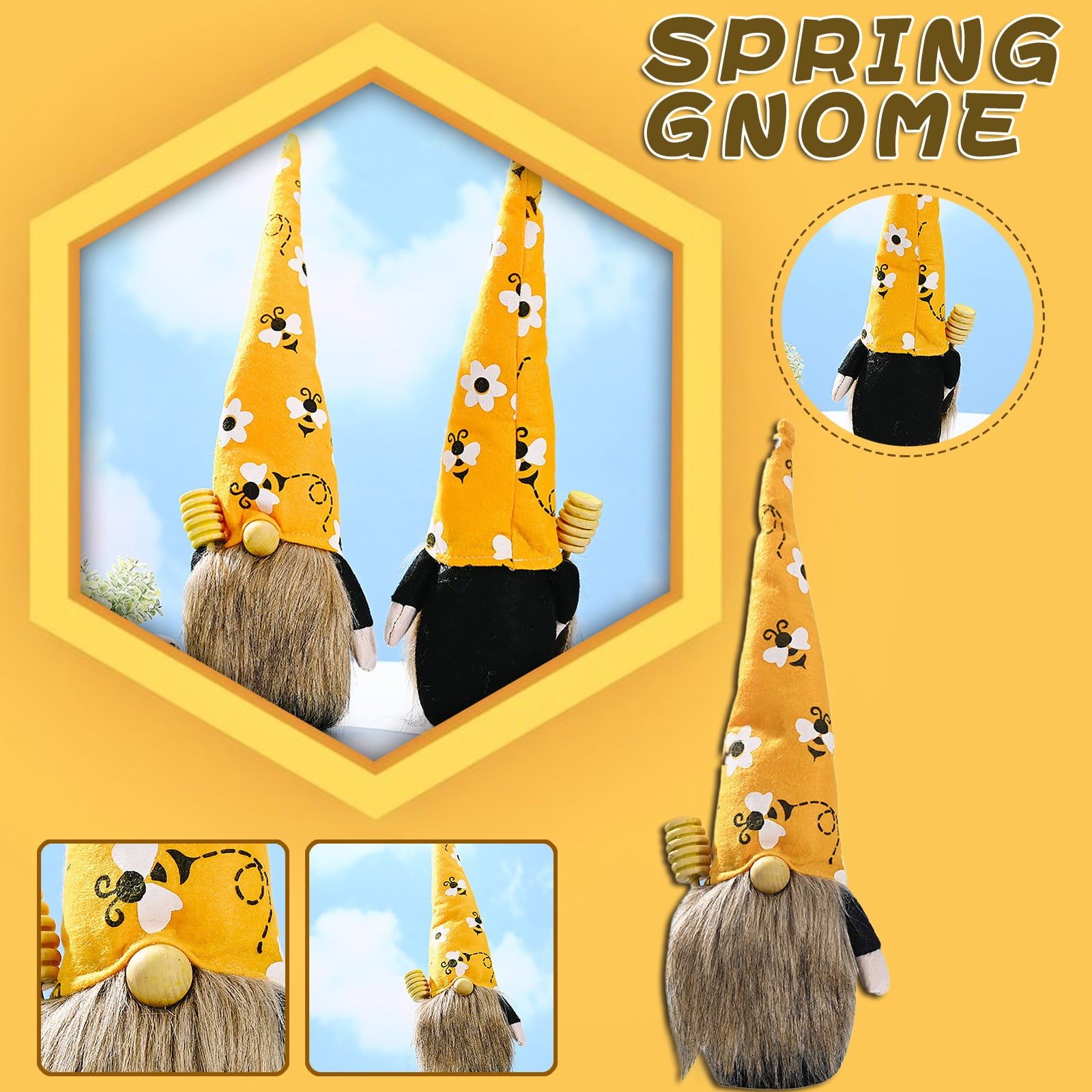 Bumble Bee Striped Scandinavian Tomte Nisse Swedish Honey Bee Elfs Home ...