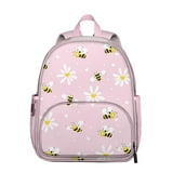 Bumble Bee Student Backpack – Honeycomb Pattern With Cute Bee Cartoon ...