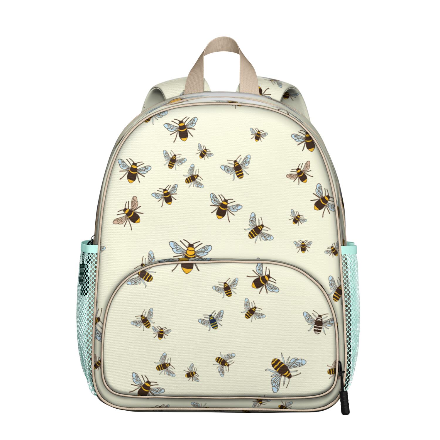 Bumble Bee Student Backpack – Honeycomb Pattern With Cute Bee Cartoon ...