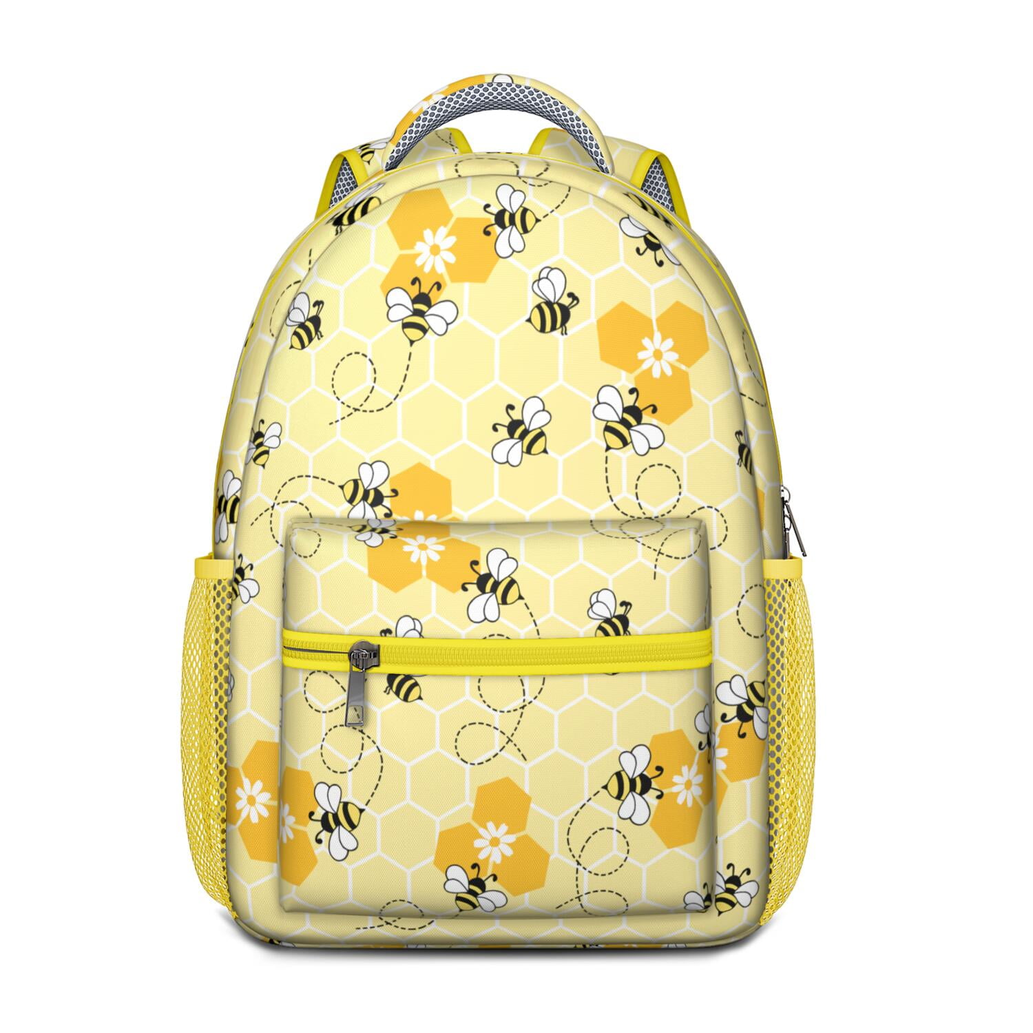 Bumble Bee Themed Student Backpack Waterproof & Lightweight Daypack
