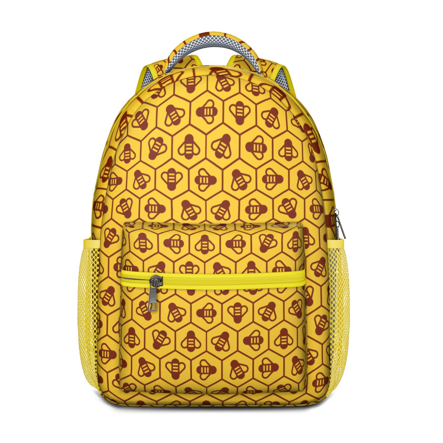 Bumble Bee Themed Student Backpack Waterproof & Lightweight Daypack