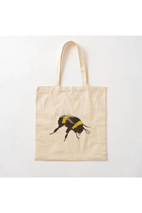 Bumble Bee Variant 2 Canvas Tote Bags, Reusable Shopping Bag