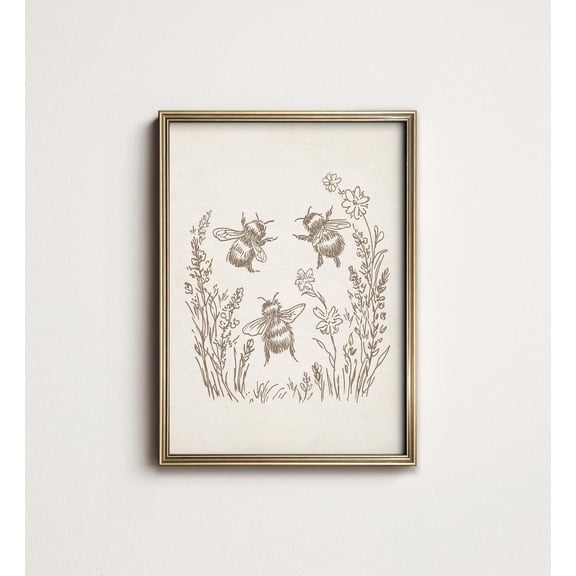 Bumble Bee Wall Art Woodland Decor Living Room Bedroom Office