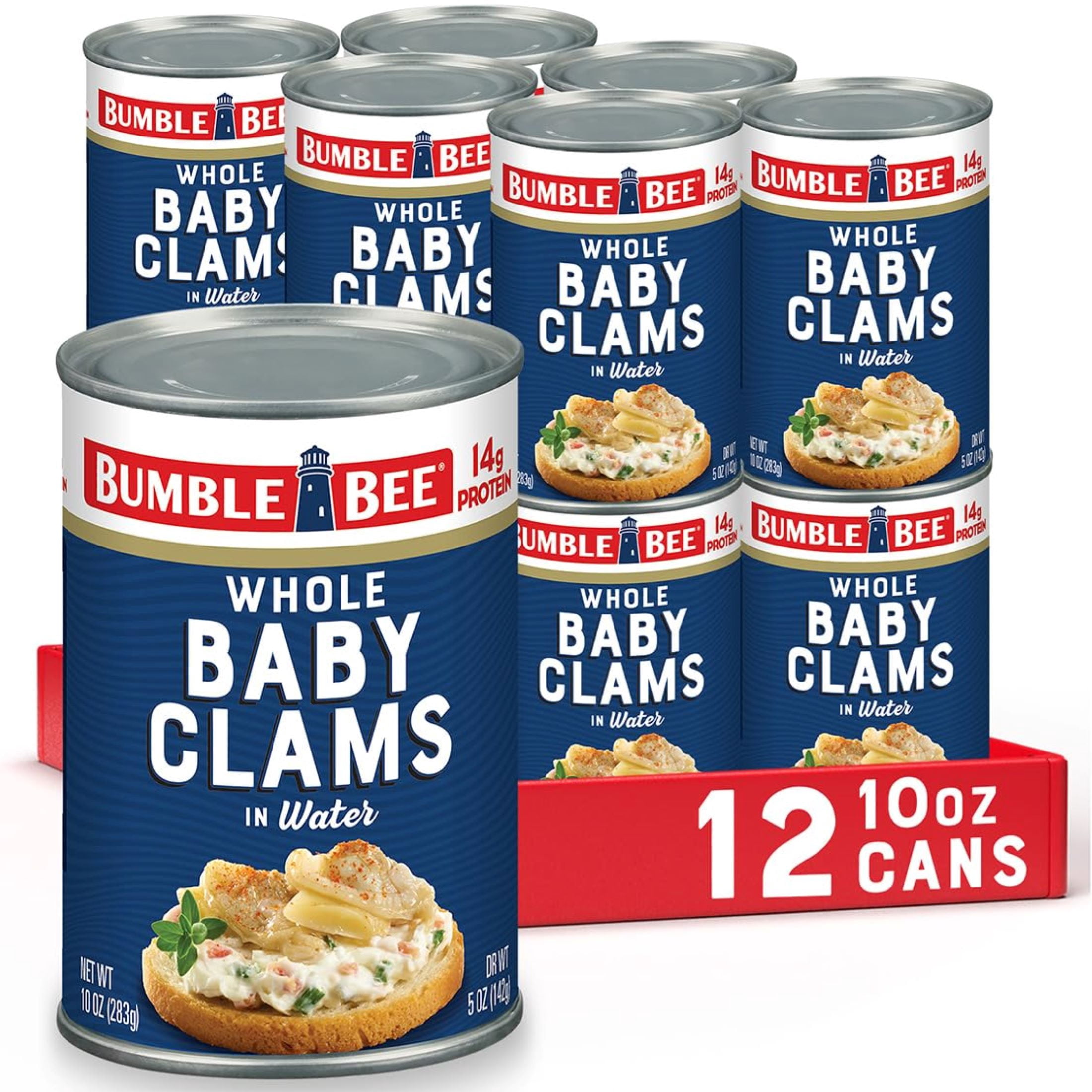 (12 pack) Bumble Bee Fancy Whole Baby Clams 10 oz can
