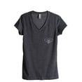 thumbnail image 1 of Bumble Bee Women's Fashion Relaxed V-Neck T-Shirt Tee Charcoal Grey 2X-Large, 1 of 3