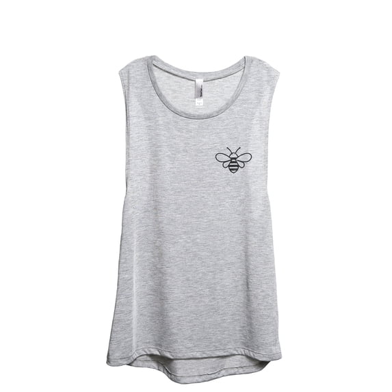 Bumble Bee Women's Fashion Sleeveless Muscle Workout Yoga Tank Top Sport Grey Small