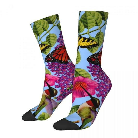 Bumble Bees Stockings Unisex Geometric Bee Happy Socks Quality Casual Socks Autumn Running
