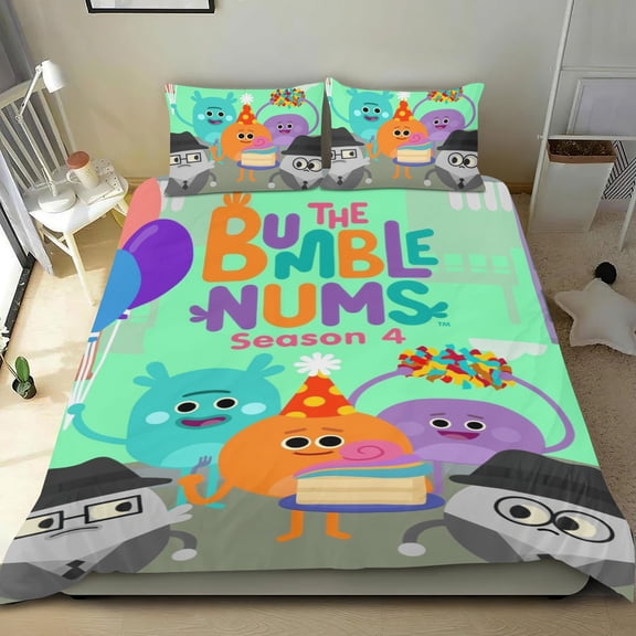 The Bumble Nums Themed Bed Sheet Set Three Piece Set 68x86 In ches Comfortable And Skin Friendly Unique Design Creating A Star Gifts For Family Friends fans