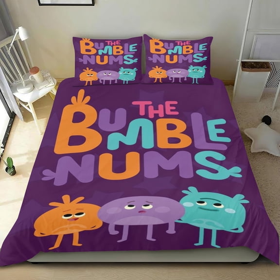 The Bumble Nums Themed Bed Sheet Set Three Piece Set 68x86 In ches Comfortable And Skin Friendly Unique Design Creating A Star Gifts For Family Friends fans