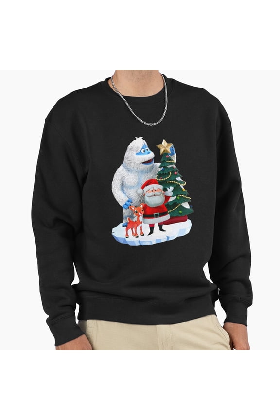 Bumble Rudolph And St. Nick Unisex Sweatshirt Funny Christmas Retro Vintage Graphic G10059, Up to Size 5XL