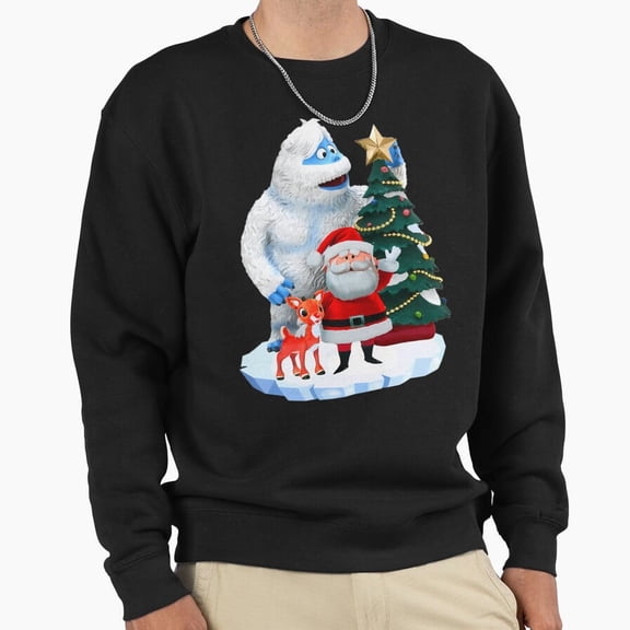 Bumble Rudolph And St. Nick Unisex Sweatshirt Retro Vintage Christmas Holiday Graphic G10274, Up to Size 5XL