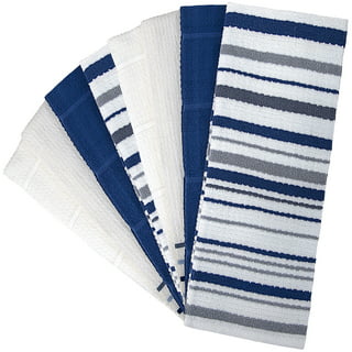Bumble Premium Cotton Kitchen Towels (16 x 28) Aqua Check Design