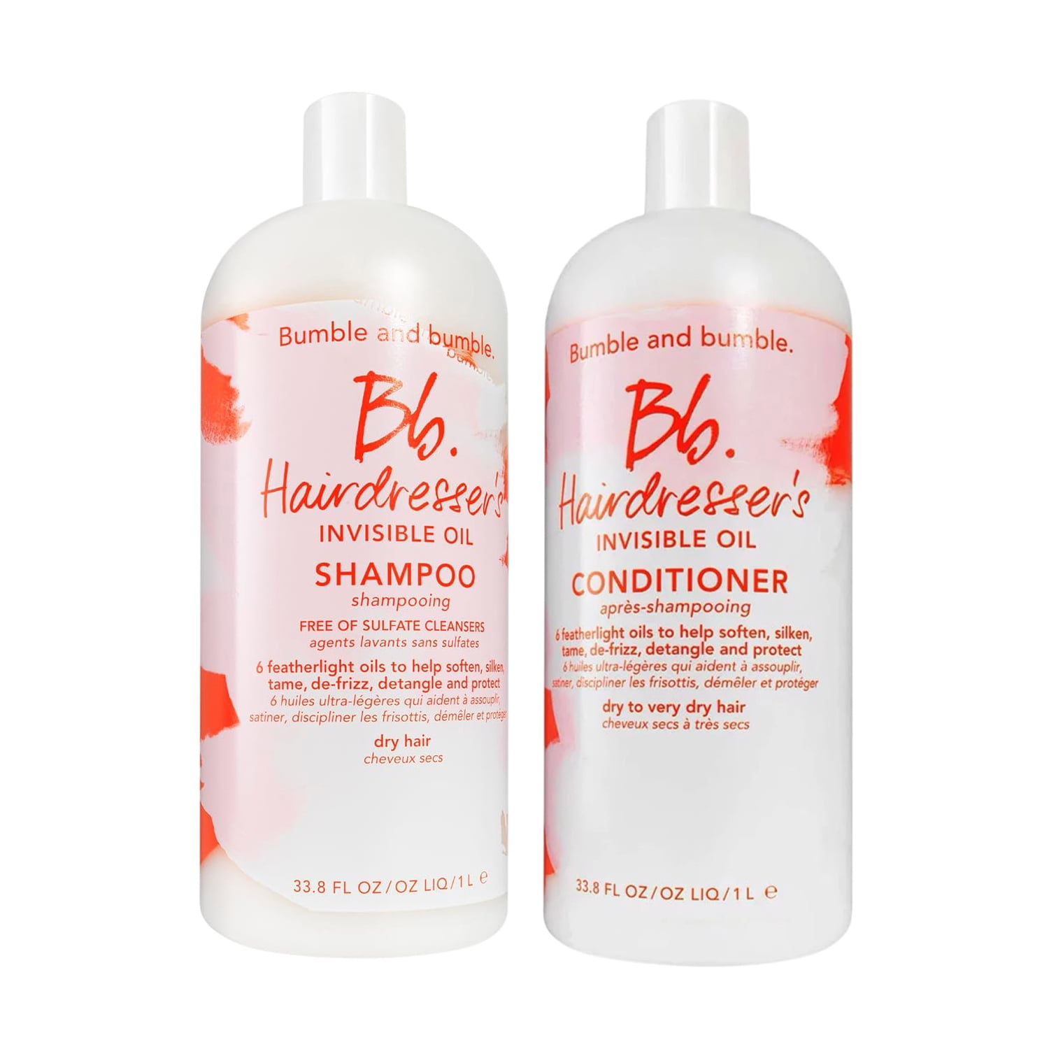 Bumble and Bumble Hairdresser's Invisible Oil Shampoo & Conditioner for Dry Hairs 33.8 oz Each