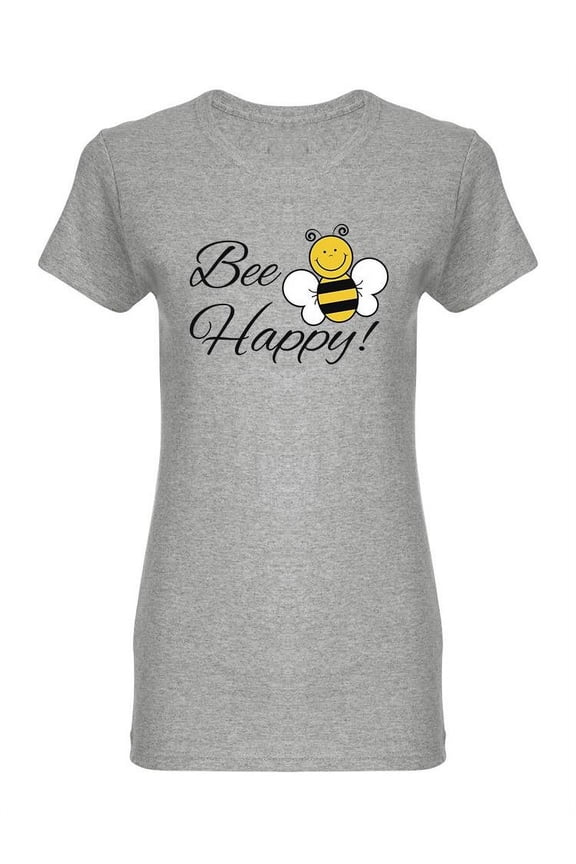 Bumblebee Bee Happy! T-Shirt Women -Image by Shutterstock, Female x-Large