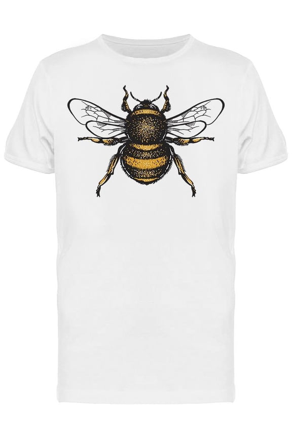 Bumblebee, Colorful Sketch T-Shirt Men -Image by Shutterstock, Male 3X-Large