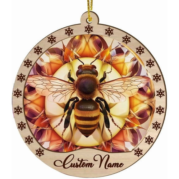 Bumblebee Decorations, Jocidea Christmas Bumblebee Ornaments, Bumblebee Christmas Tree Ornaments, Christmas Ornaments, Bumblebee Gifts, Holiday Ornament Gift, Ornament Keepsake PCLWUS (Bee-s059)