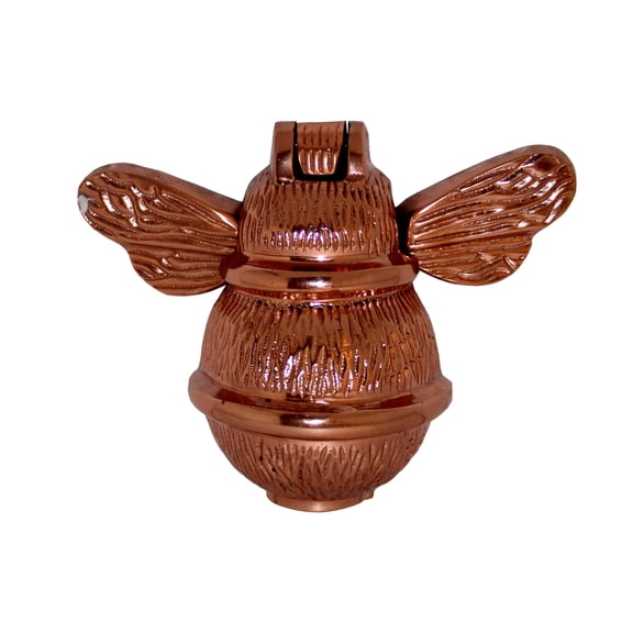 Bumblebee Door Knocker, Shiny Solid Copper Round