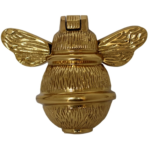 Bumblebee Door Knocker, Solid Brass ROUND, Shiny