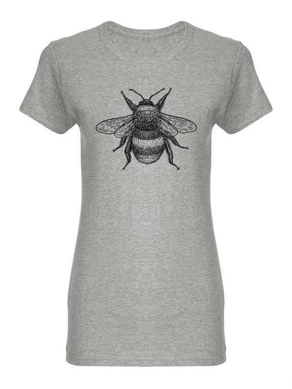 Bumblebee Drawing T-Shirt Women -Image by Shutterstock, Female Large