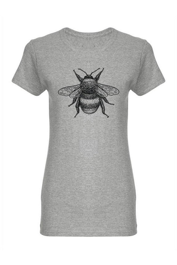 Bumblebee Drawing T-Shirt Women -Image by Shutterstock, Female Large