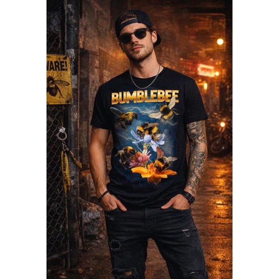 Bumblebee Fan Shirt, Bee illustration T-Shirt, Fun Joke, Y2K, Meme, Trend