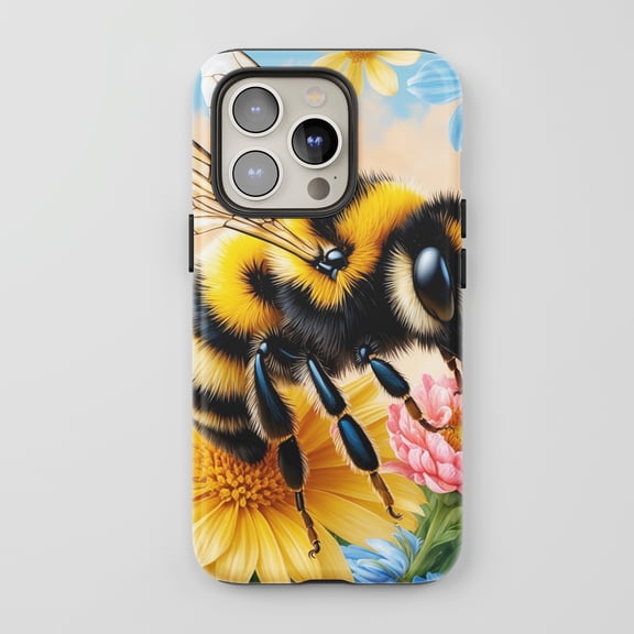 Bumblebee For All iPhone Series Protective Phone Case Vibrant Floral Nature Yellow