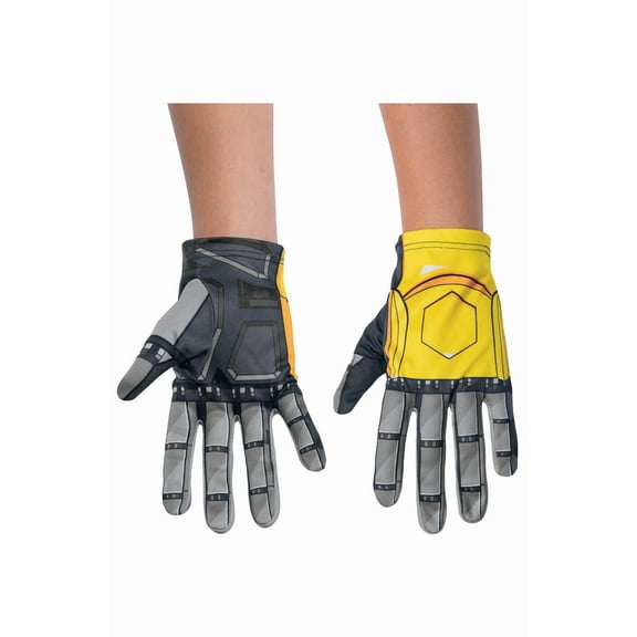 Bumblebee Gloves for Kids, Children's Transformers Costume Glove Accessories, Kid Size Yellow