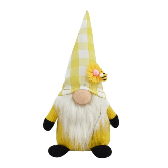 Bumblebee Gnome under $5! Yrmaups Bumble Bee Gnome Figurine, Striped Elf Home Decor, Cute Garden Ornament for Shelf, Table, Window Sill, Spring, Summer Decoration
